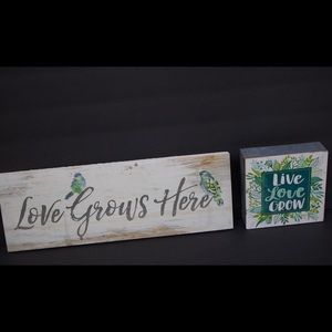 Home decor signs.